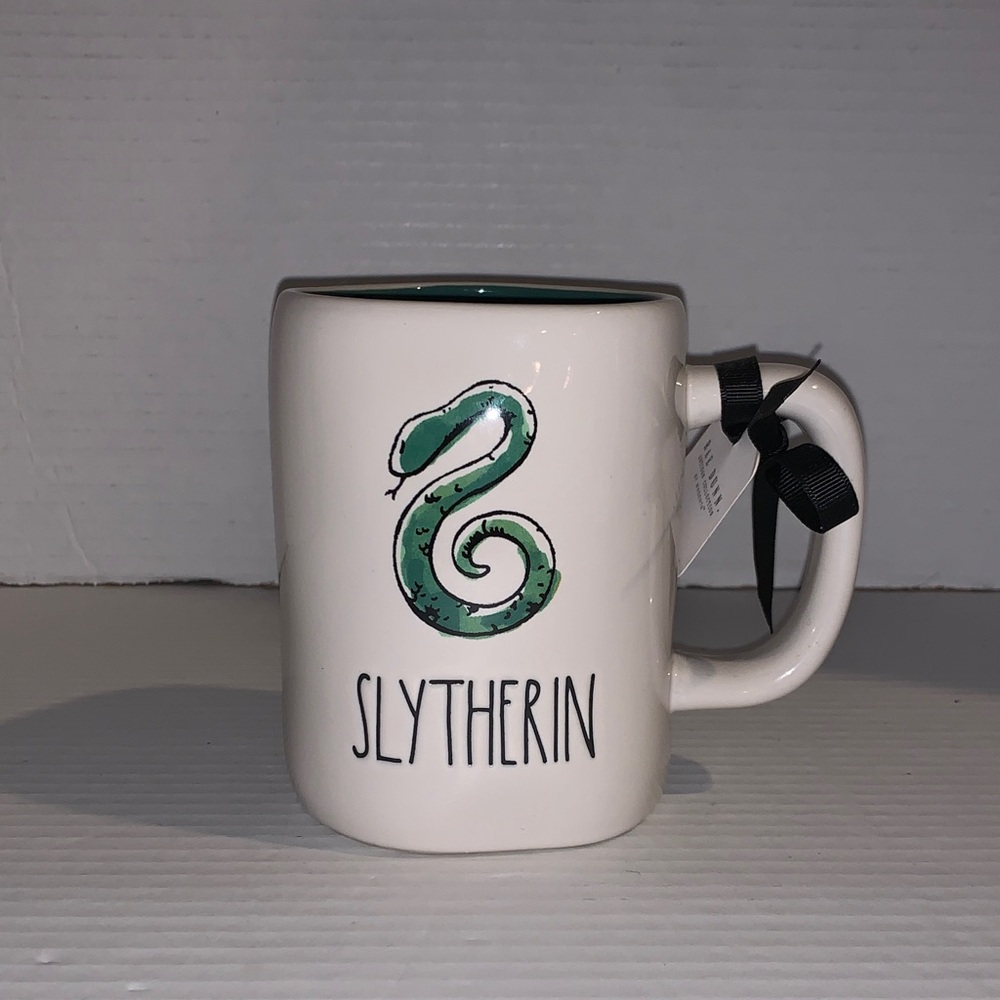 Rae Dunn Harry Potter Slytherin White Green Mug New